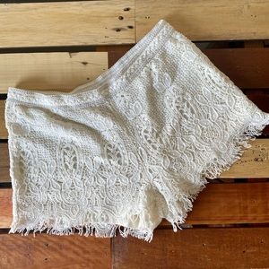 Mossimo Lace Boho Shorts Cream Sz S
